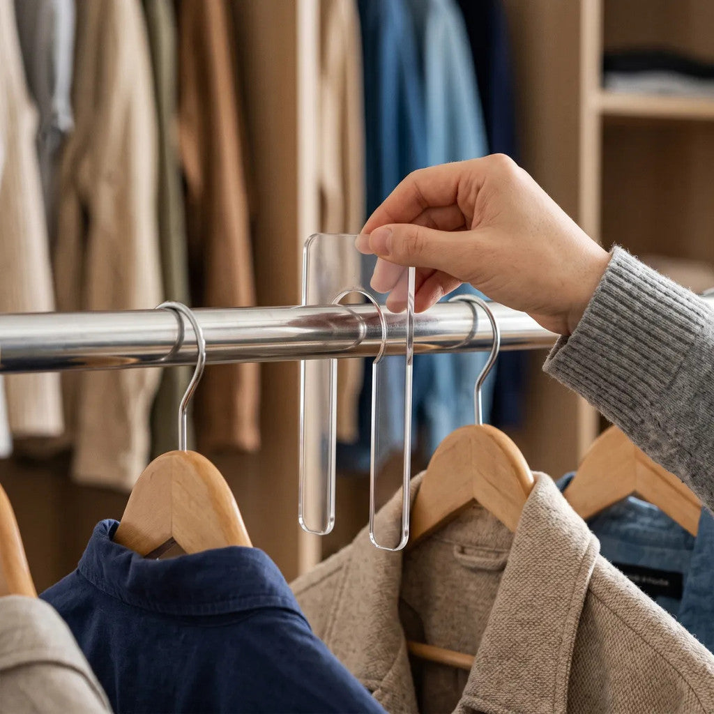 Kit 10 Separadores Cabides Organizador Armário Closet Loja Guarda-Roupa Arara Divisórias