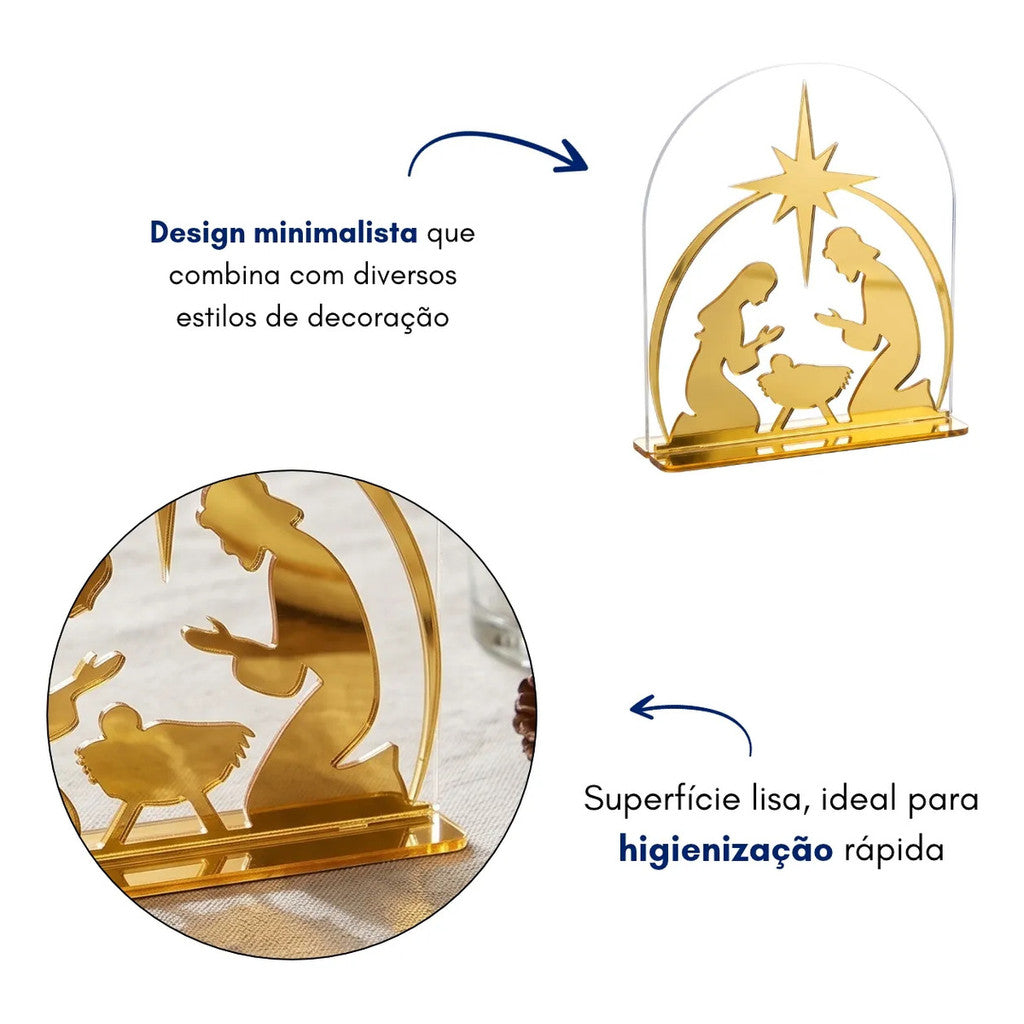 Presépio Natalino Menino Jesus Decoração Enfeite Mesa