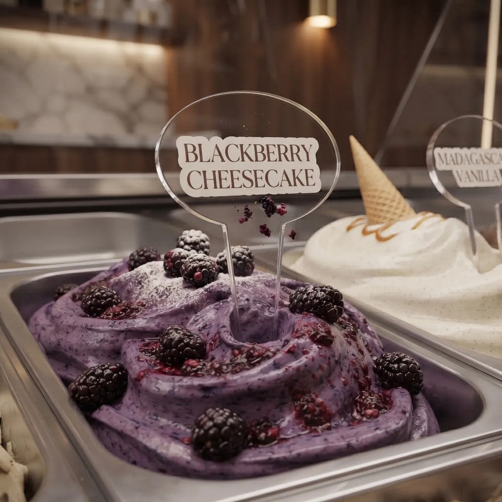 Placas Identificadoras Sabores Sorvete Açai Gelato