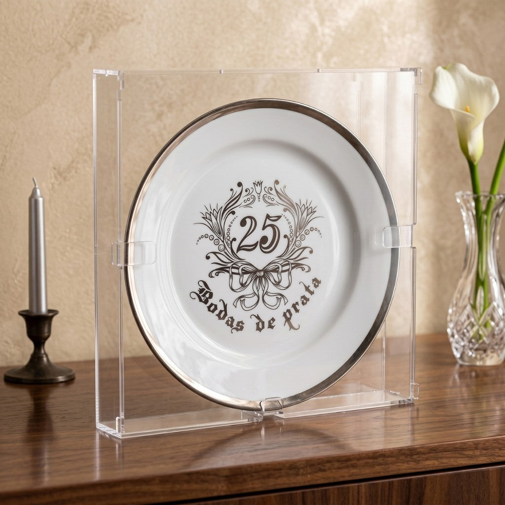 Suporte Pratos Decorativos Moldura Bodas Expositor Louças Cerâmicas