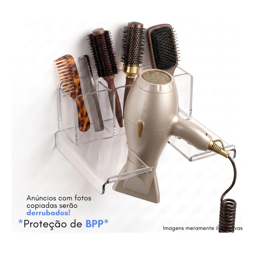 Porta Secador Cabelo Organizador Escova Pente Parede