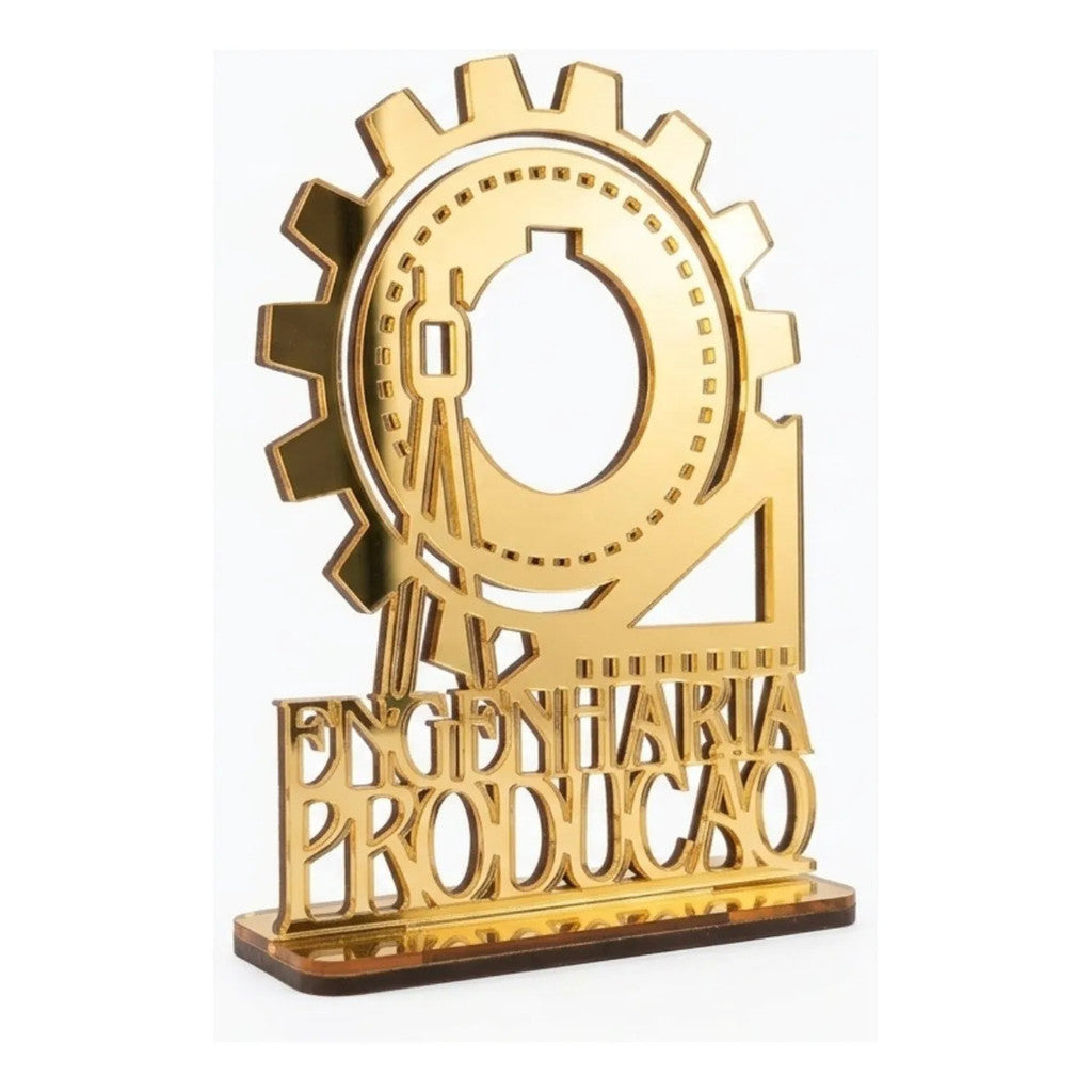 Emblema Profissões Faculdade Homenagem Dourado