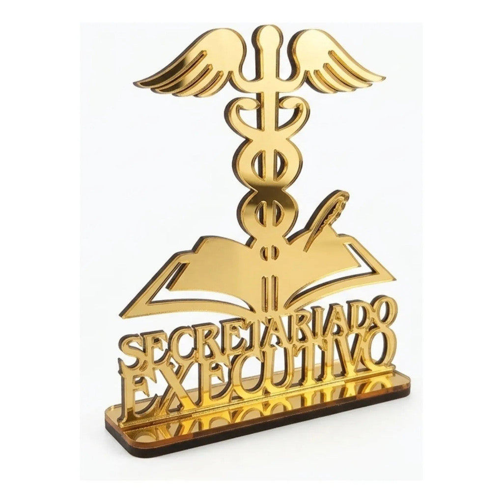 Emblema Profissões Faculdade Homenagem Dourado