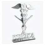 Emblema Profissões Faculdade Homenagem Prateado