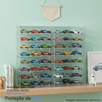Expositor Hot Wheels 48 Carrinhos Modular Suporte Display Coleção Empilhavel Encaixável
