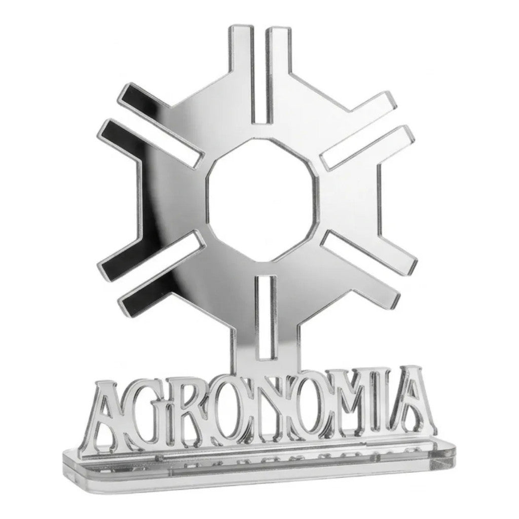 Emblema Profissões Faculdade Homenagem Prateado