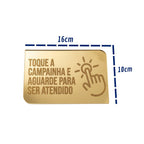Placa Campainha Atendimento Recepção Sinalização Loja Estabelecimento Clinica Consultório