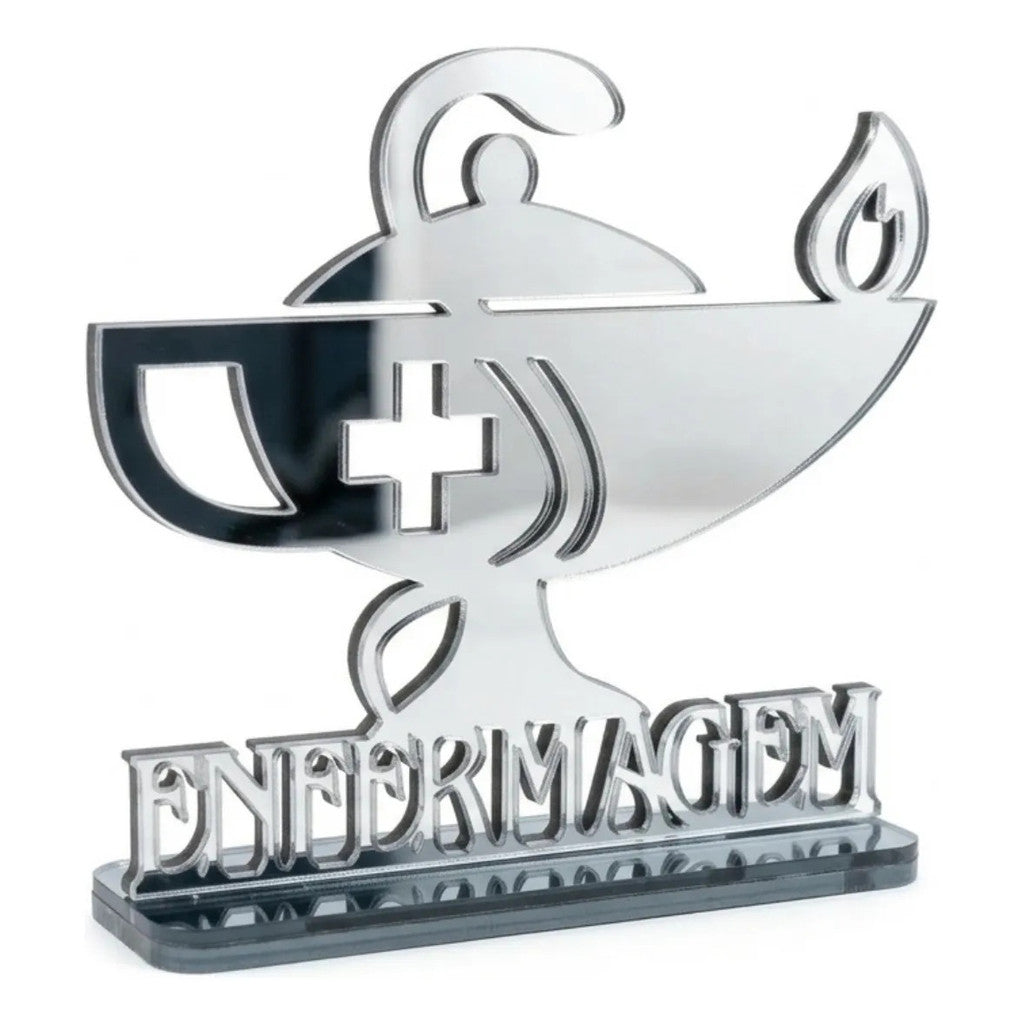 Emblema Profissões Faculdade Homenagem Prateado