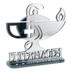 Emblema Profissões Faculdade Homenagem Prateado