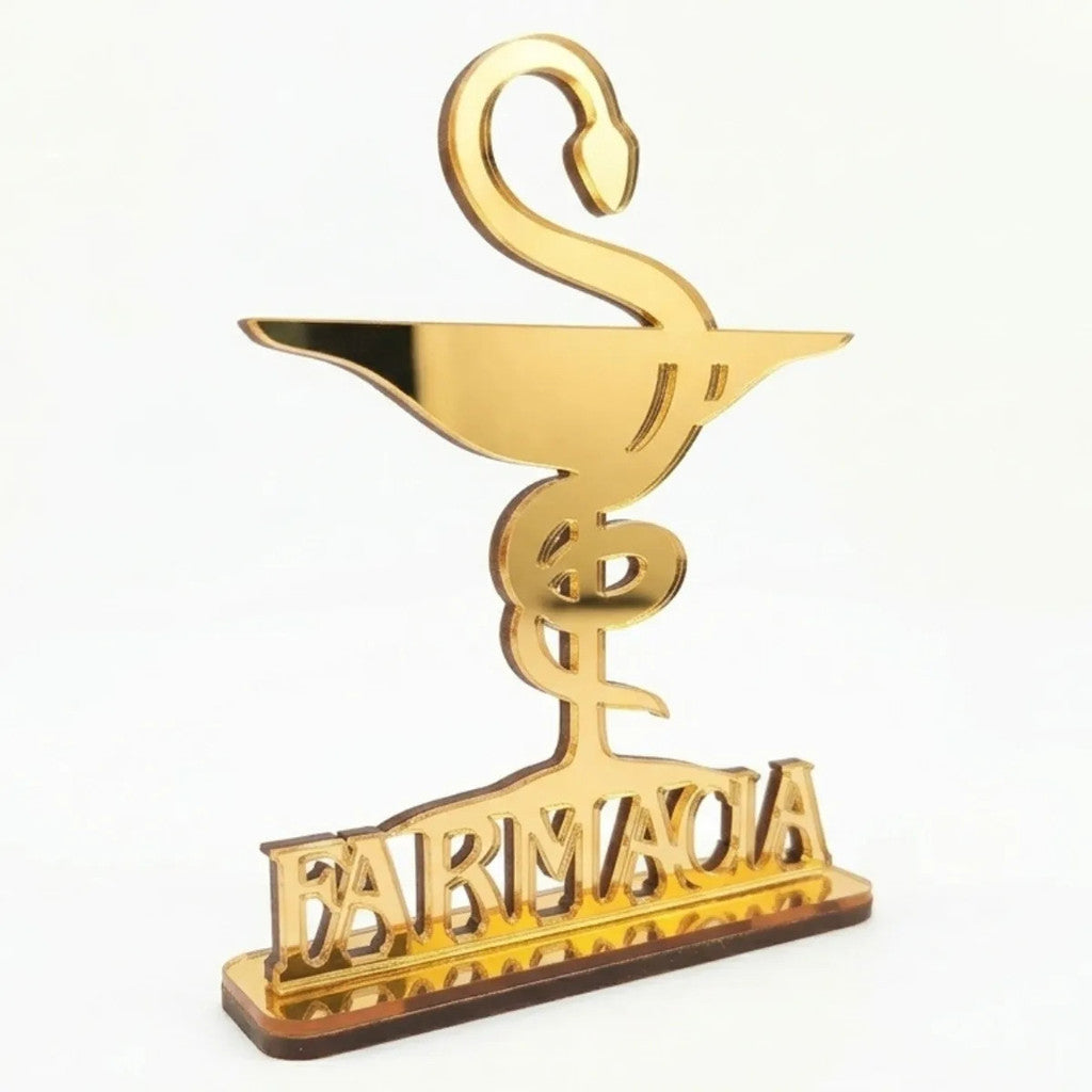 Emblema Profissões Faculdade Homenagem Dourado