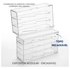 Suporte Display 12 Carrinhos Hot Wheels Expositor Modular Coleção Empilhavel Encaixável