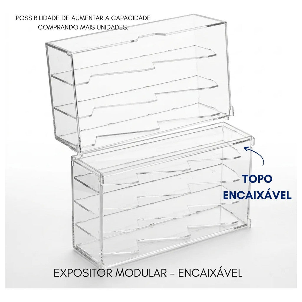 Suporte Display 12 Carrinhos Hot Wheels Expositor Modular Coleção Empilhavel Encaixável