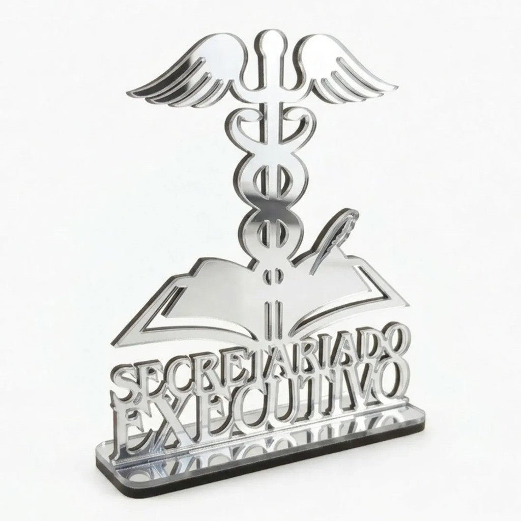 Emblema Profissões Faculdade Homenagem Prateado