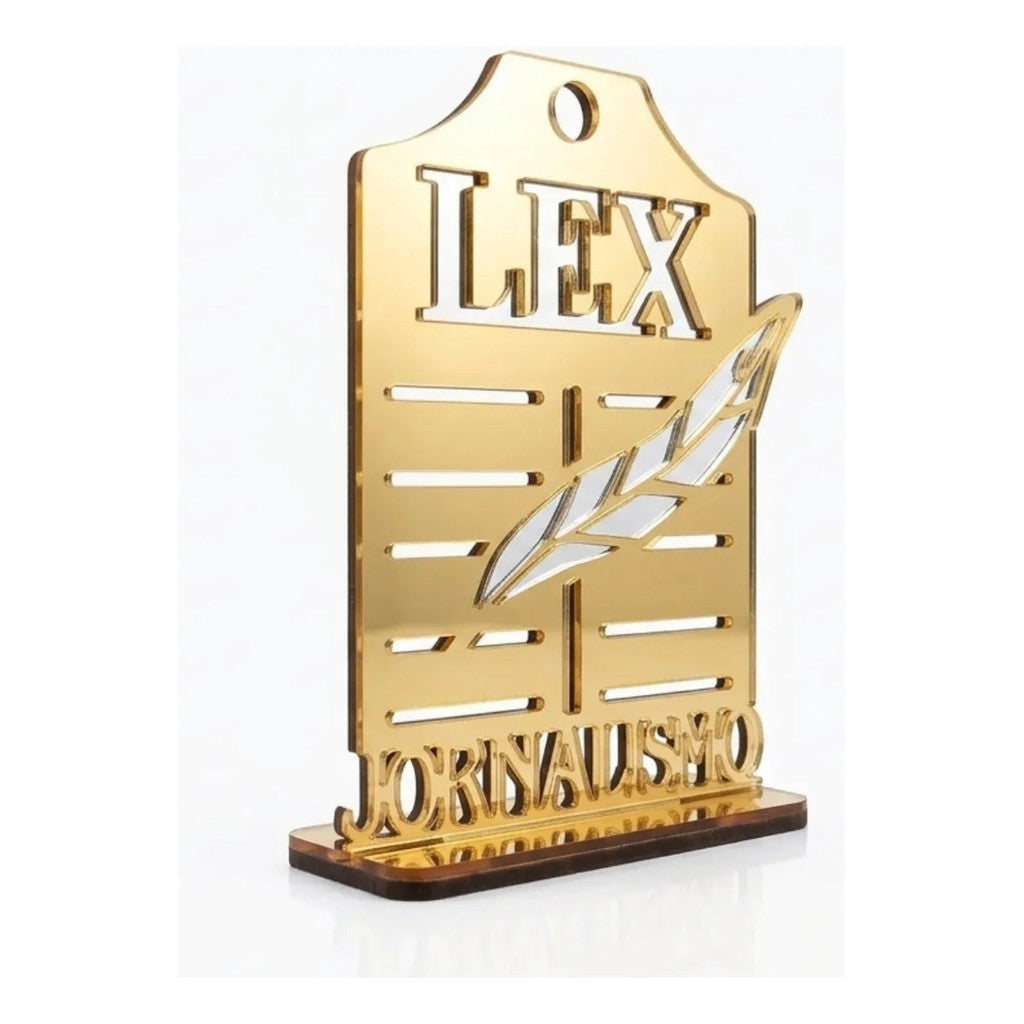 Emblema Profissões Faculdade Homenagem Dourado