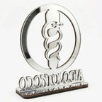 Emblema Profissões Faculdade Homenagem Prateado