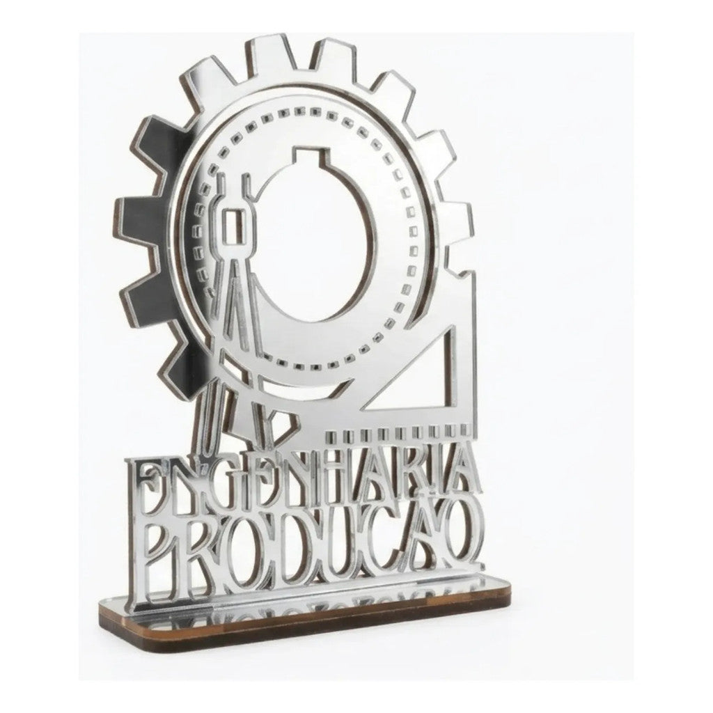 Emblema Profissões Faculdade Homenagem Prateado