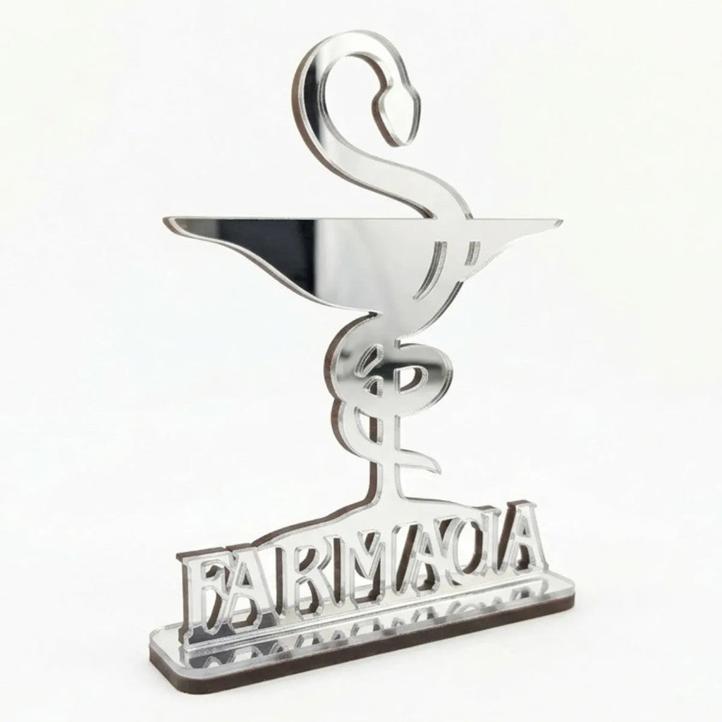 Emblema Profissões Faculdade Homenagem Prateado