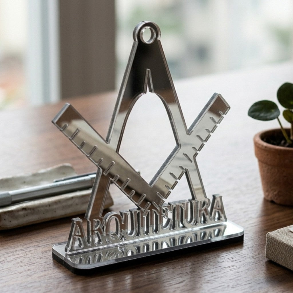 Emblema Profissões Faculdade Homenagem Prateado