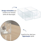 Caixa Objetos Acrilico Gaveta Kit 2 espacos