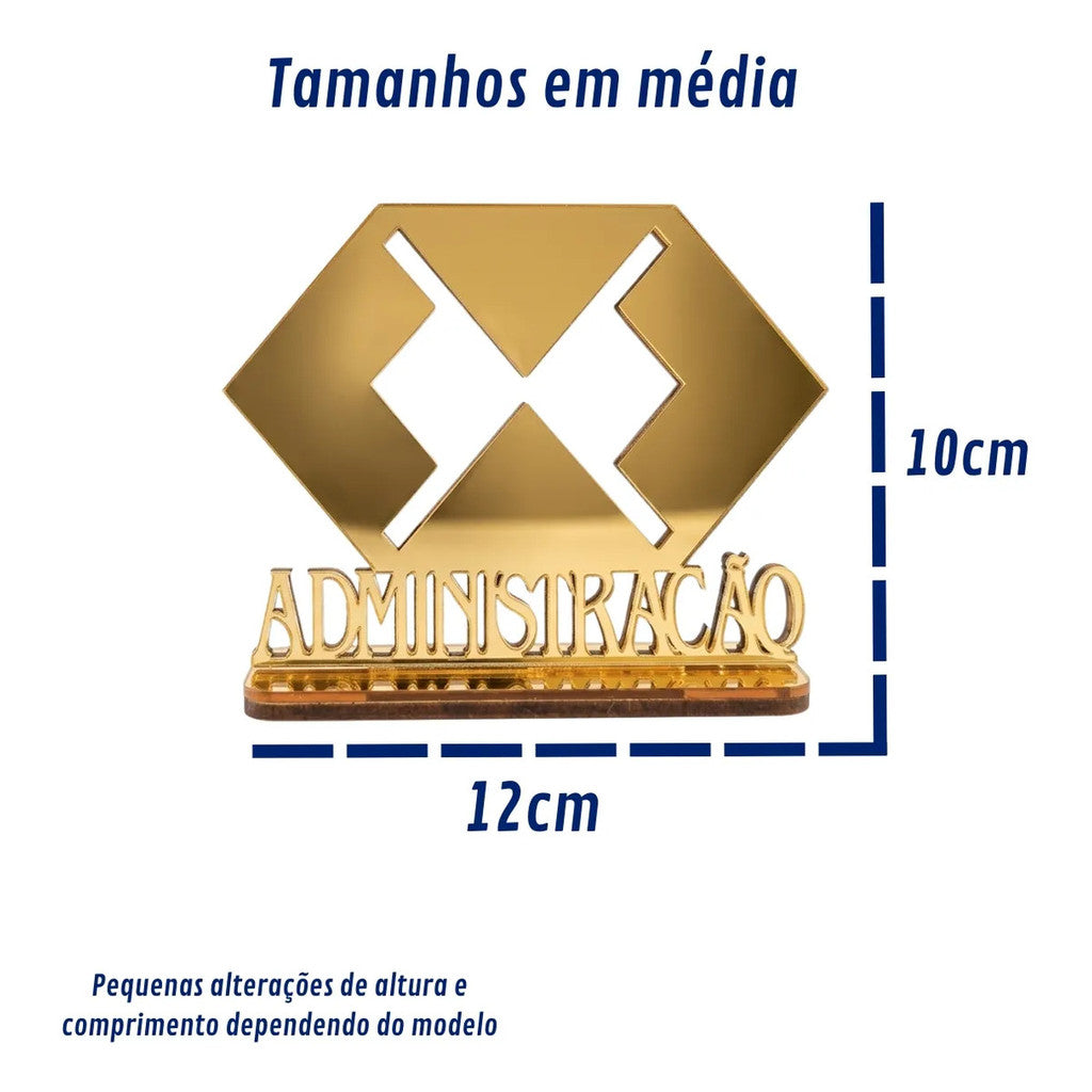 Emblema Profissões Faculdade Homenagem Dourado