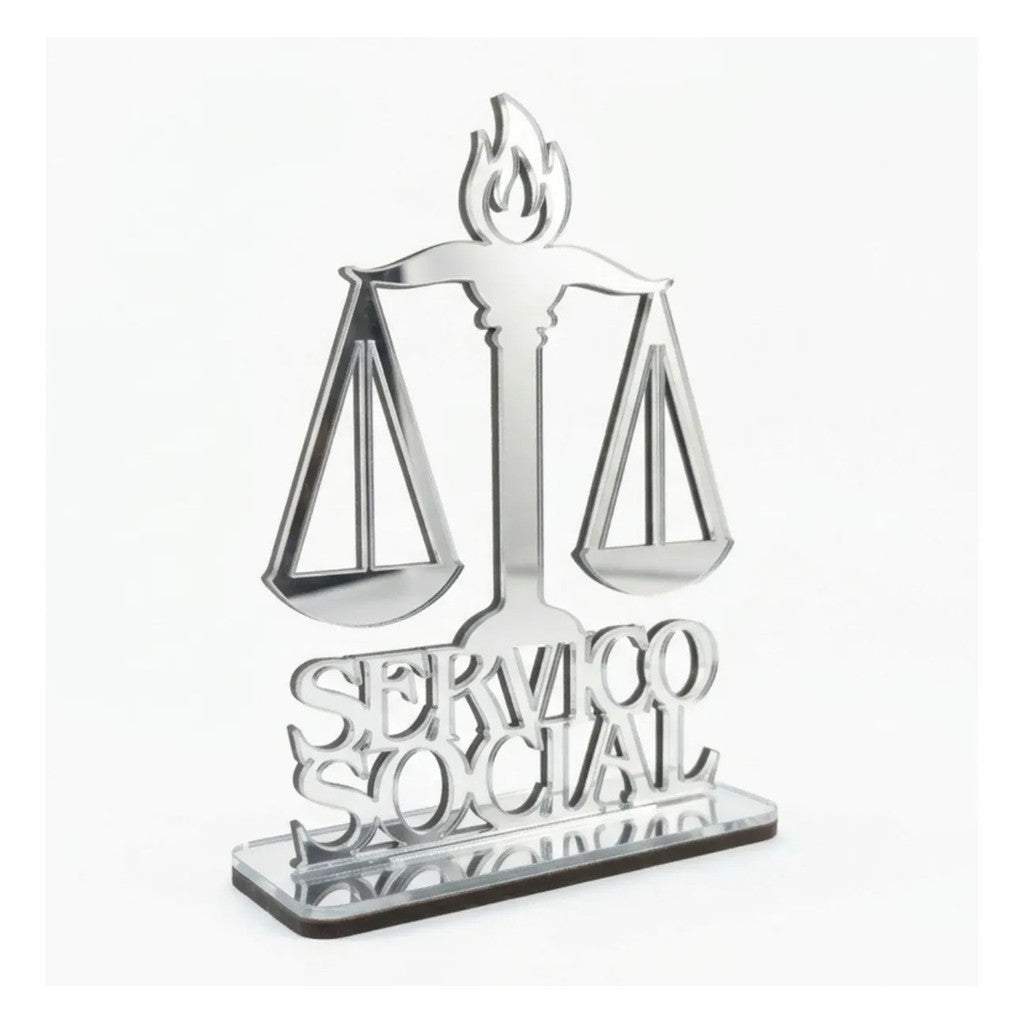 Emblema Profissões Faculdade Homenagem Prateado