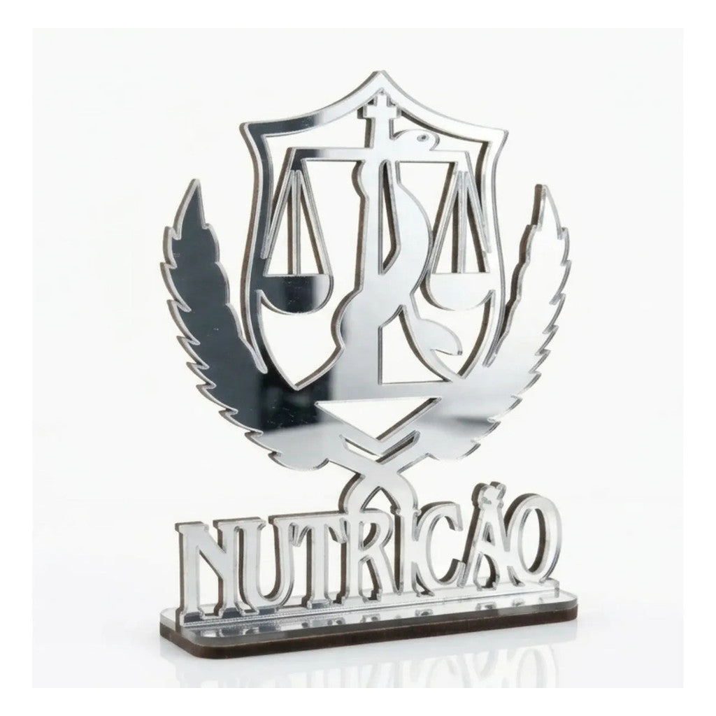 Emblema Profissões Faculdade Homenagem Prateado