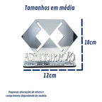 Emblema Profissões Faculdade Homenagem Prateado