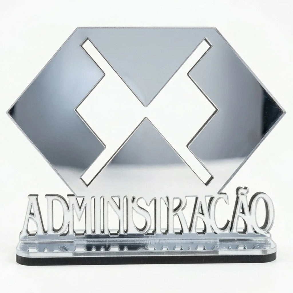 Emblema Profissões Faculdade Homenagem Prateado