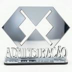 Emblema Profissões Faculdade Homenagem Prateado