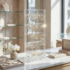 Suporte Organizador Brinco 5 Andares Expositor Display Loja 40 Pçs Piercings Tampa Bancada