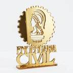 Emblema Profissões Faculdade Homenagem Dourado