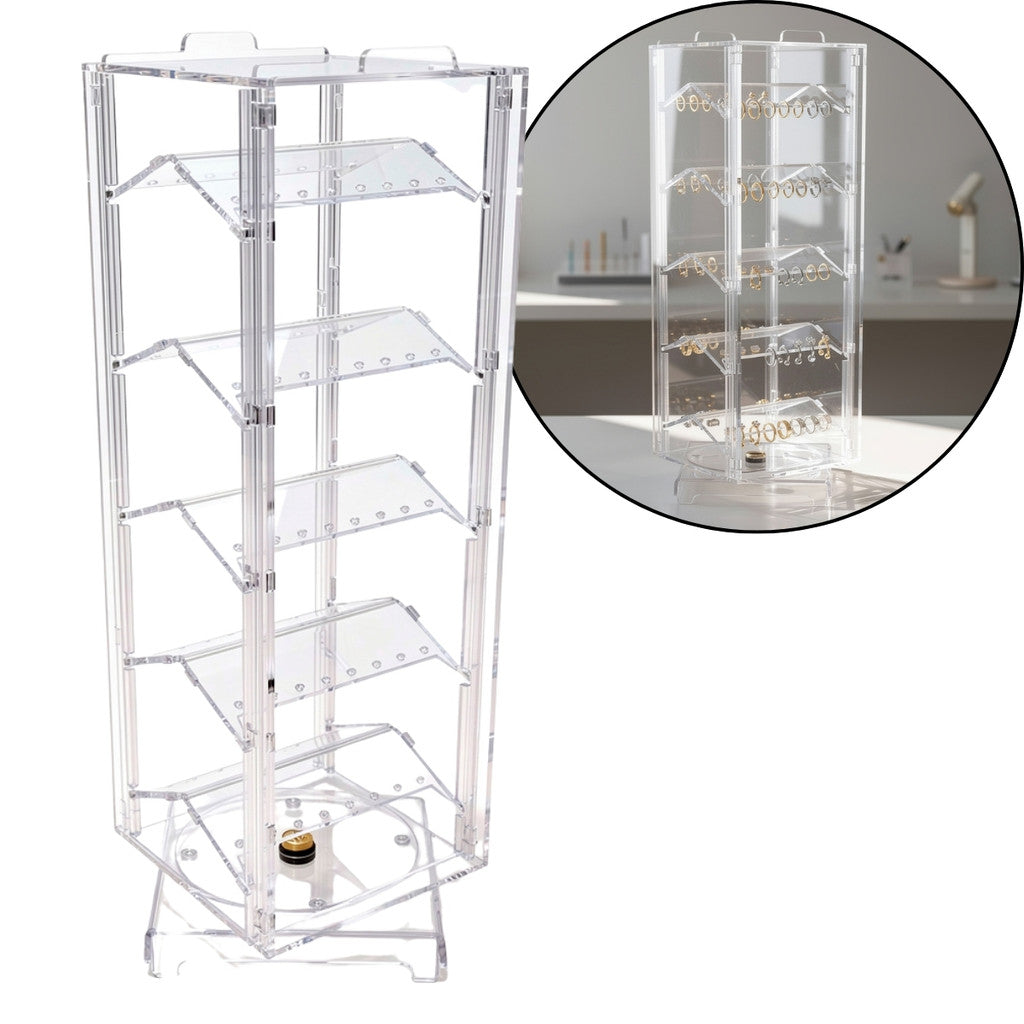 Suporte Organizador Piercing 5 Andares Expositor Display Loja 80 Pçs Piercings Tampa Bancada