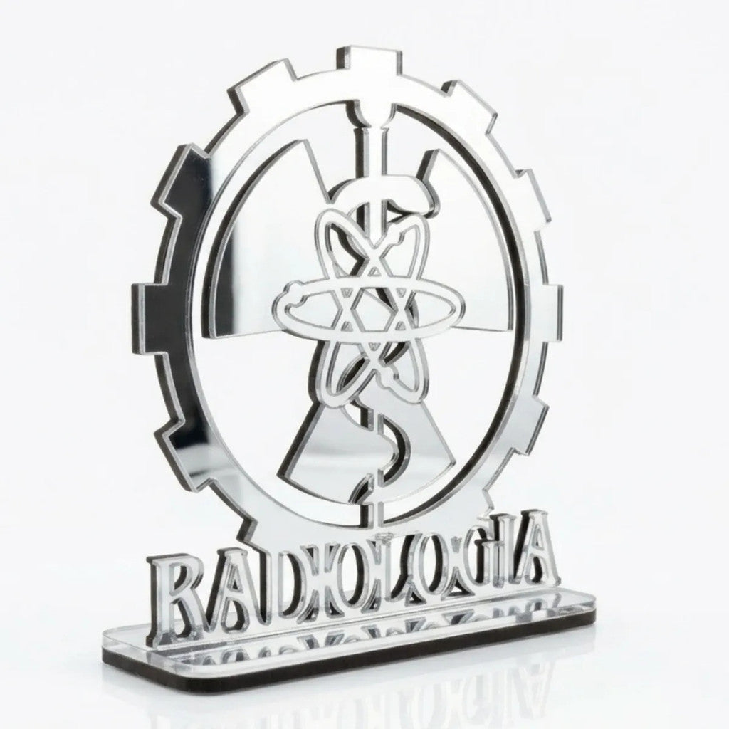 Emblema Profissões Faculdade Homenagem Prateado