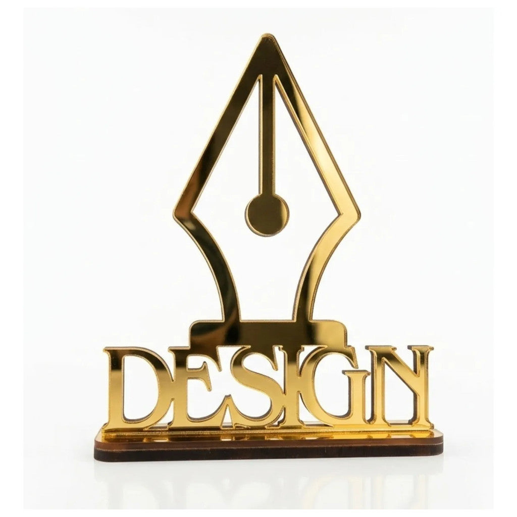Emblema Profissões Faculdade Homenagem Dourado
