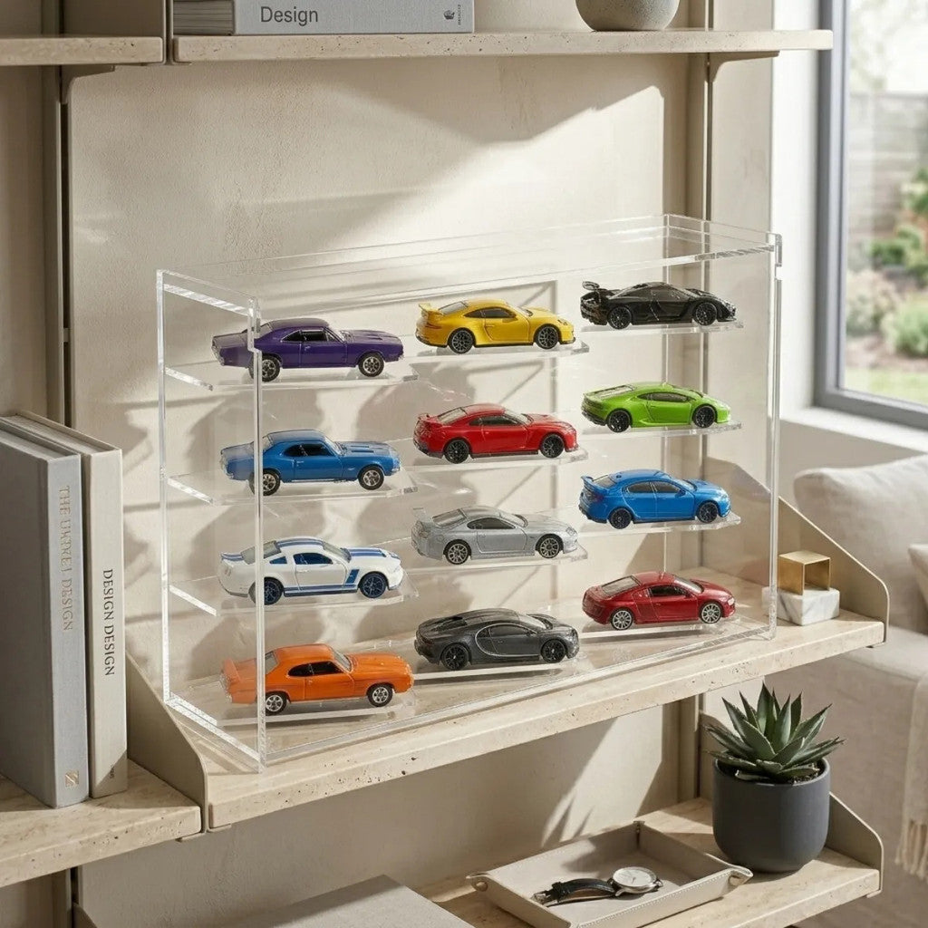 Suporte Display 12 Carrinhos Hot Wheels Expositor Modular Coleção Empilhavel Encaixável