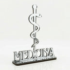 Emblema Profissões Faculdade Homenagem Prateado