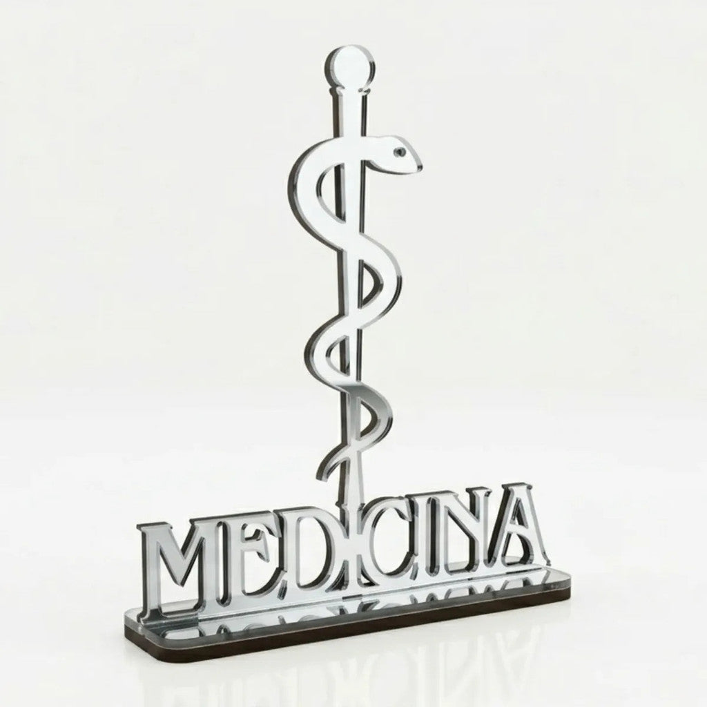 Emblema Profissões Faculdade Homenagem Prateado