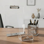 Kit Escritório Personalizado Prancheta Porta Caneta Cartões Clínica Consultório Médico