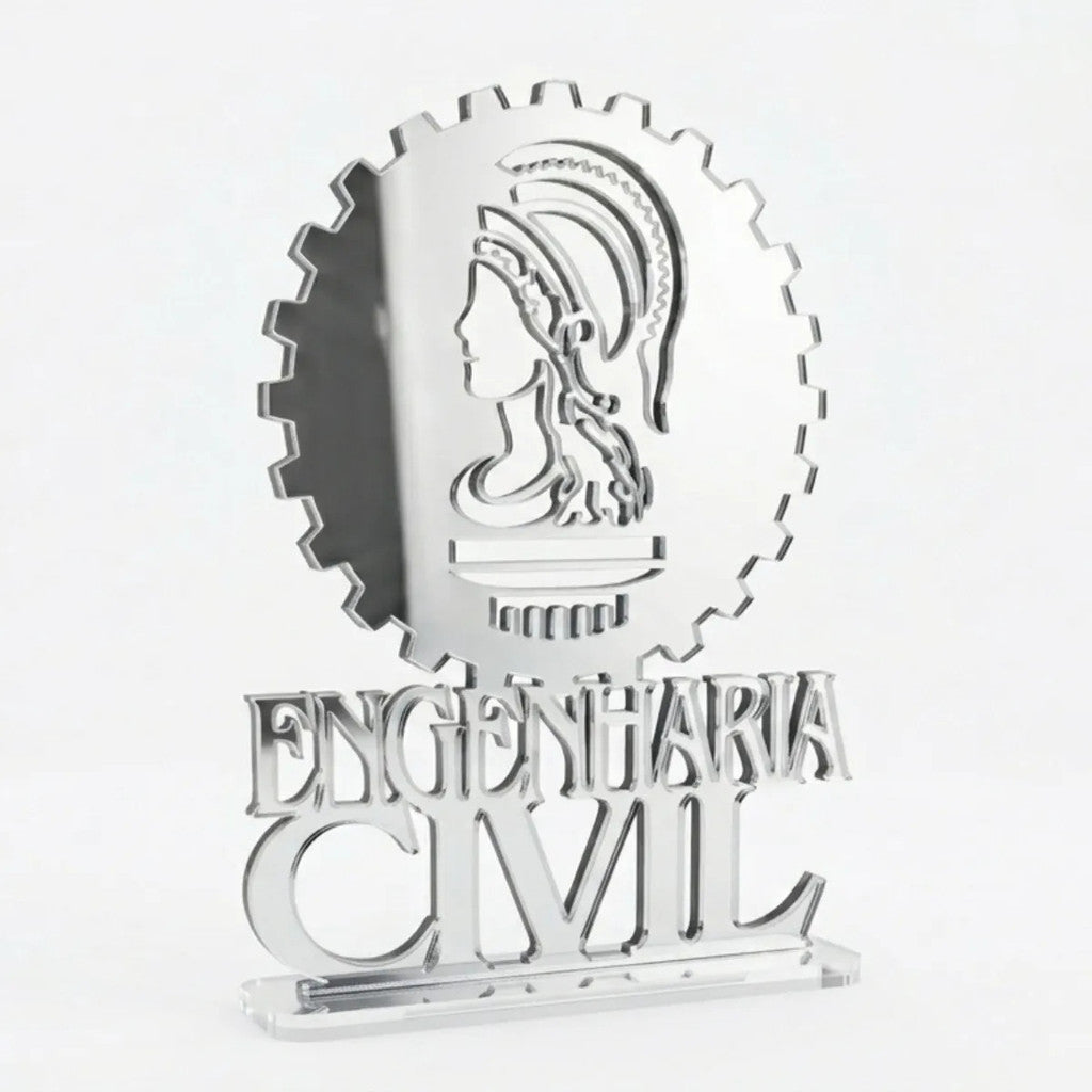 Emblema Profissões Faculdade Homenagem Prateado