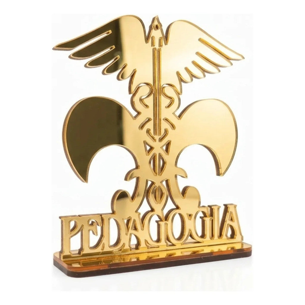 Emblema Profissões Faculdade Homenagem Dourado