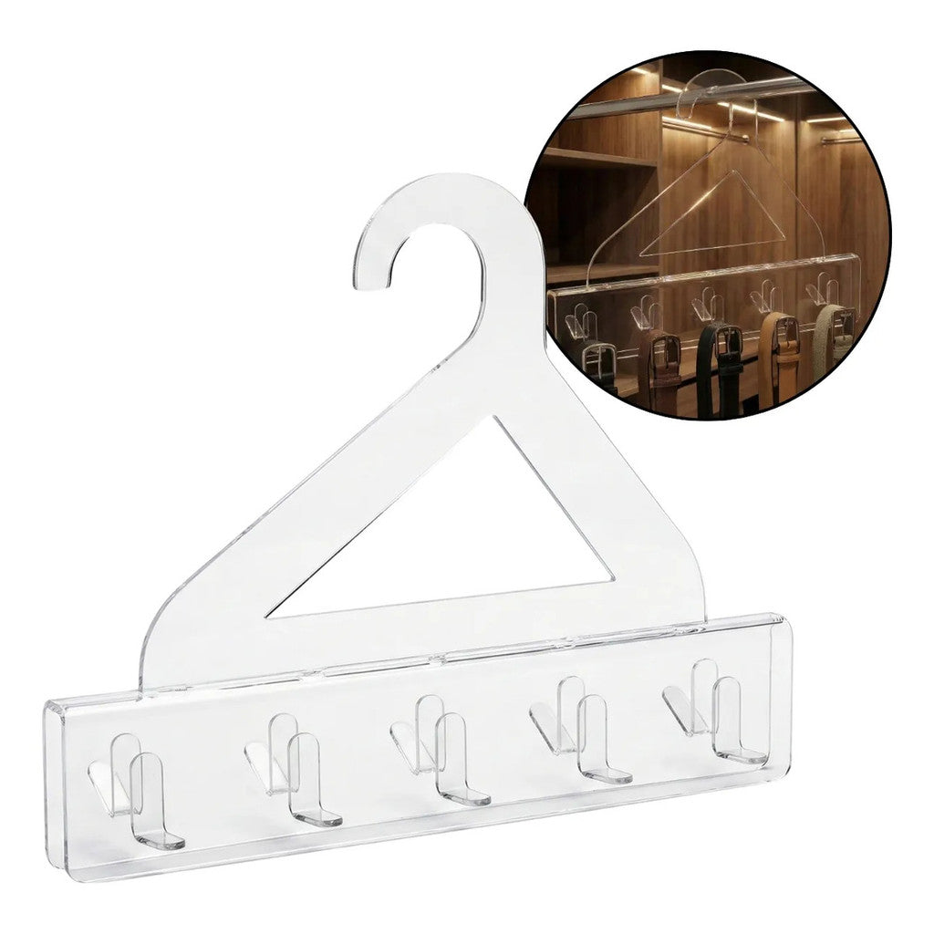 Cabide Porta Cintos Organizador Closet Armário Suporte Ganchos Organização Guarda Roupa Roupa Expositor Acessórios