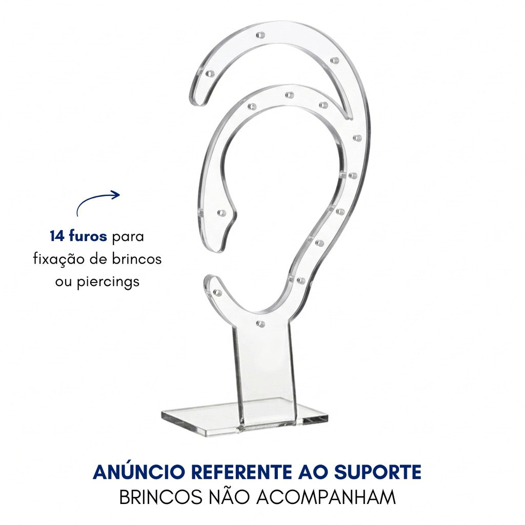 Suporte Brinco Piercing Expositor Display Orelha Joias Base Organizador Biju Luxo Vitrine
