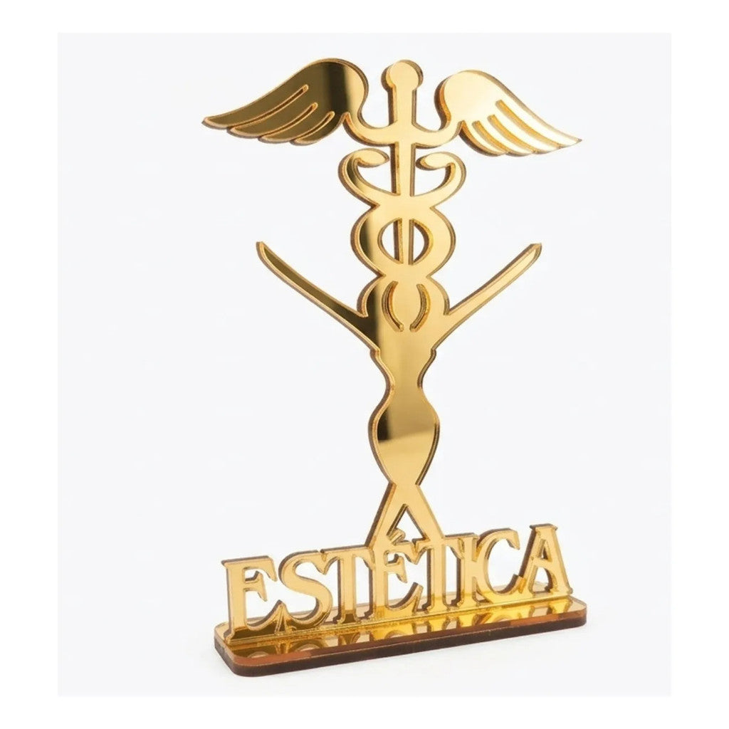 Emblema Profissões Faculdade Homenagem Dourado