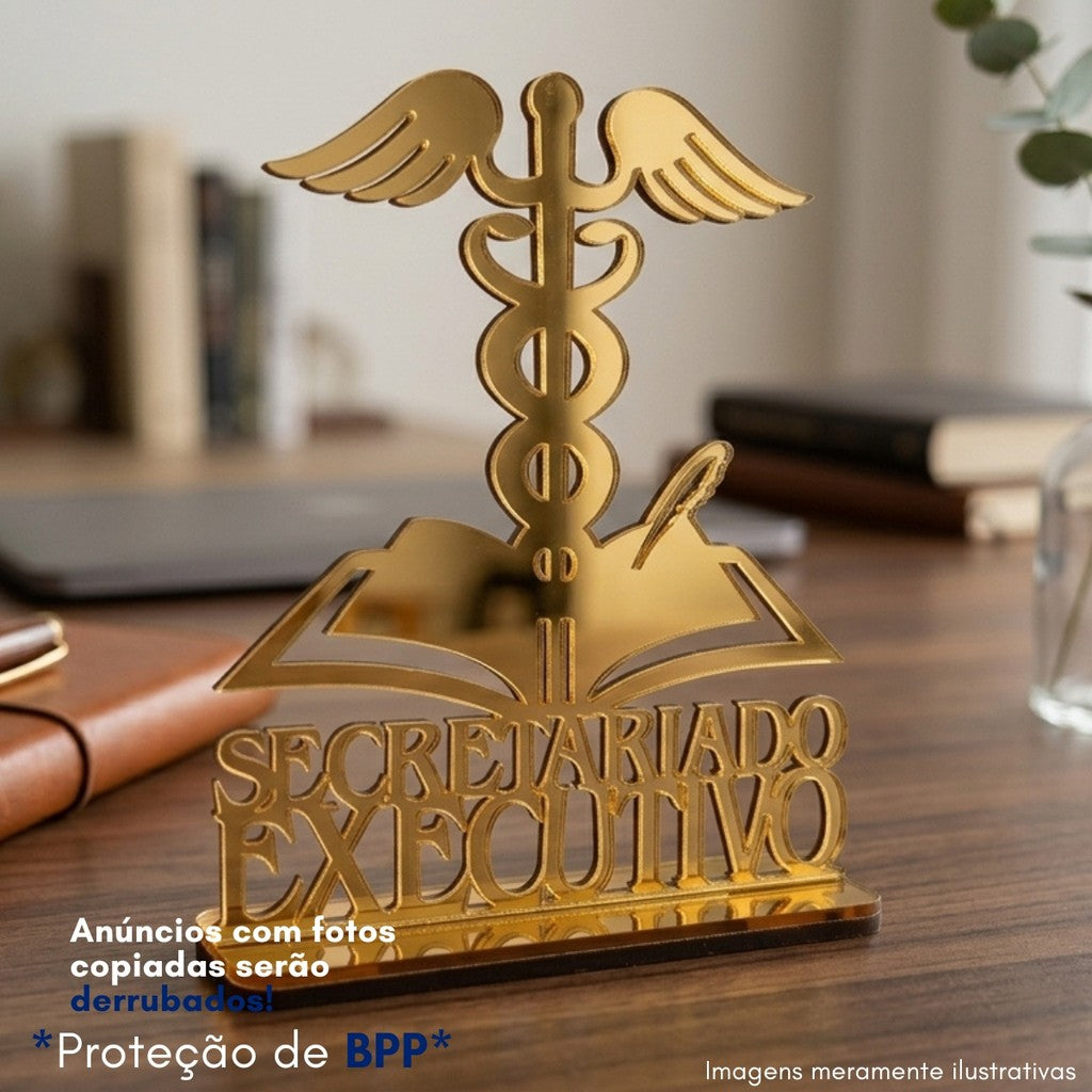 Emblema Profissões Faculdade Homenagem Dourado