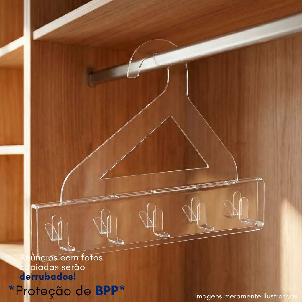 Cabide Porta Cintos Organizador Closet Armário Suporte Ganchos Organização Guarda Roupa Roupa Expositor Acessórios