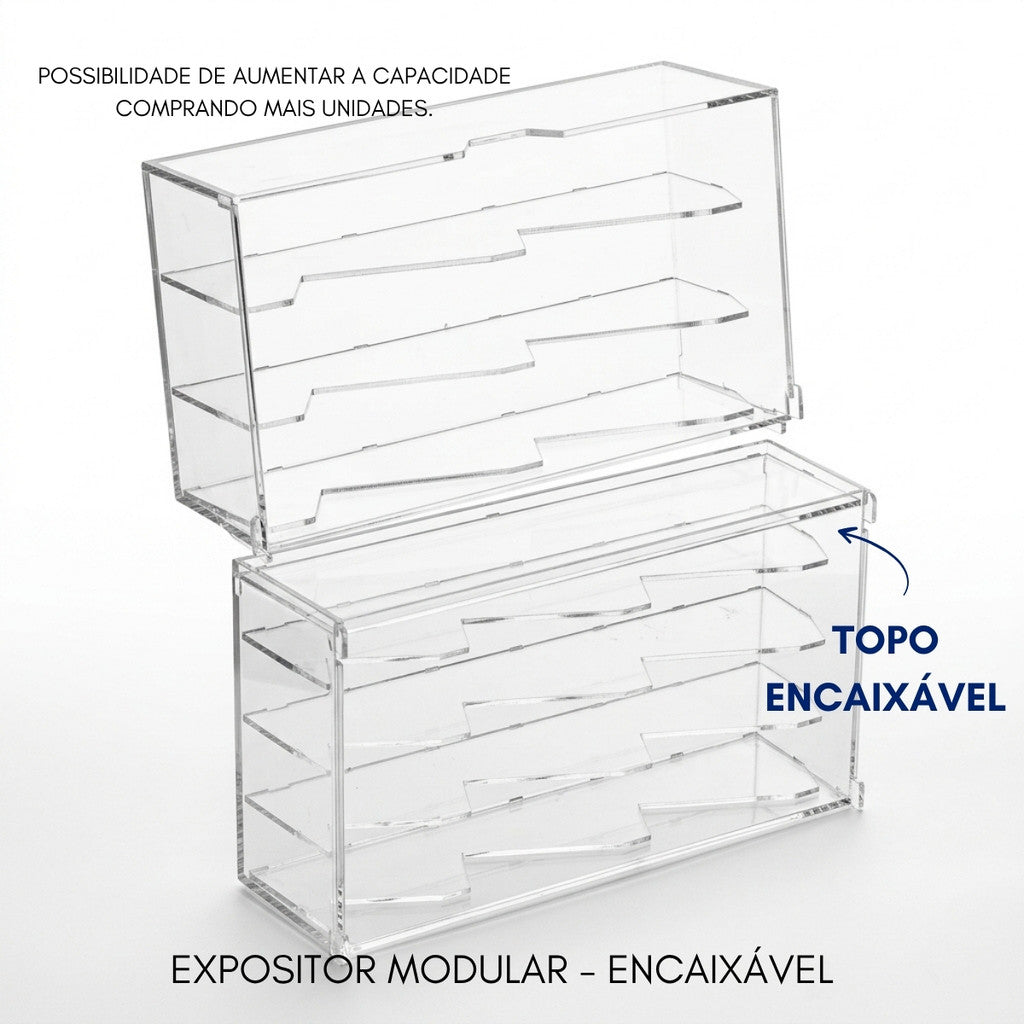 Expositor Hot Wheels 48 Carrinhos Modular Suporte Display Coleção Empilhavel Encaixável