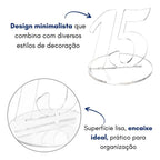Enfeite Número 15 Para Decoração Mesa Debutante Elegante