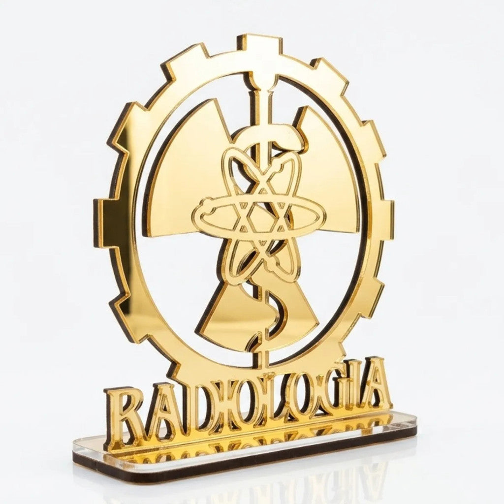 Emblema Profissões Faculdade Homenagem Dourado