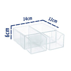 Caixa Objetos Acrilico Gaveta Kit 2 espacos