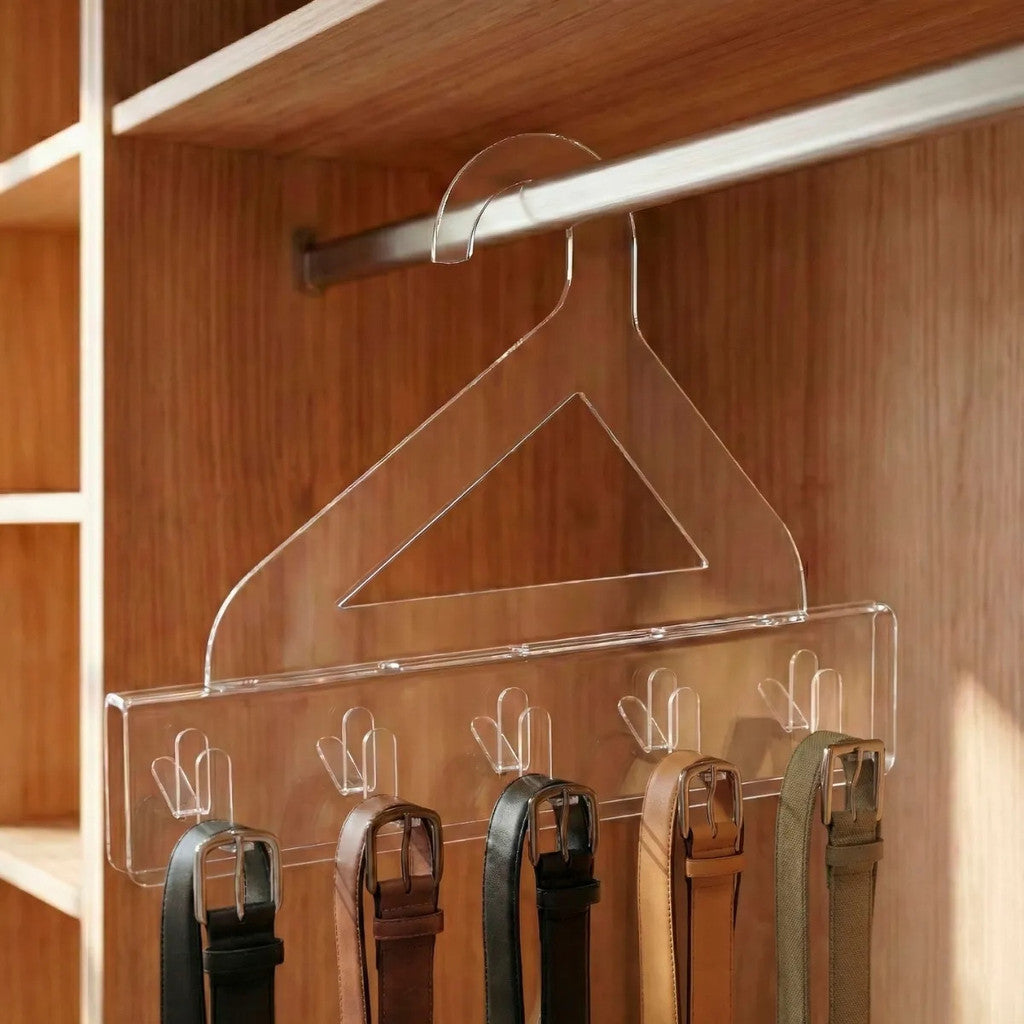 Cabide Porta Cintos Organizador Closet Armário Suporte Ganchos Organização Guarda Roupa Roupa Expositor Acessórios